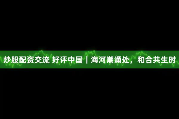 炒股配资交流 好评中国｜海河潮涌处，和合共生时